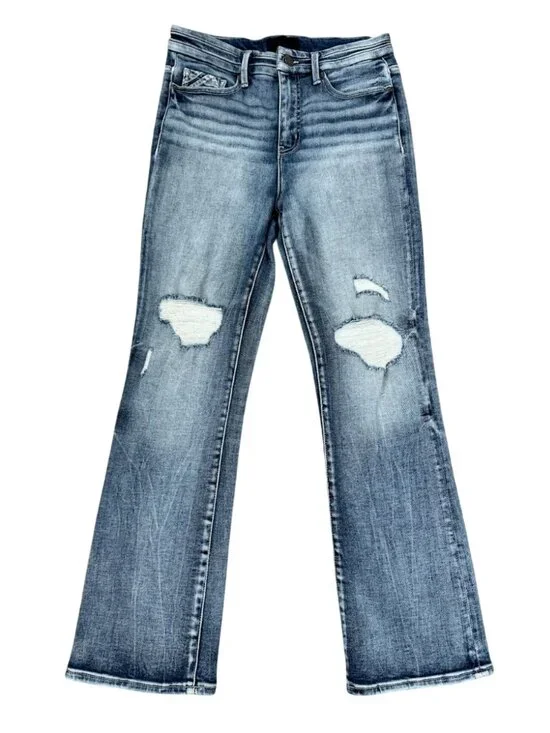 BKE Buckle Black No.75 Bootcut Jeans Yeadon Distressed Stretch 27x30 Y2K - Picture 3 of 13